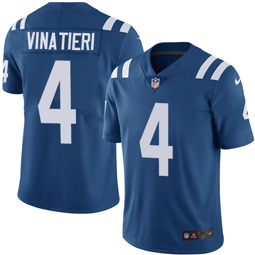 Indianapolis Colts #4 Limited Adam Vinatieri Royal Blue Nike NFL Home Men Vapor Untouchable jerseys